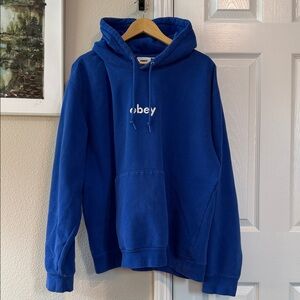 Obey Men's Vibrant Blue Hoodie